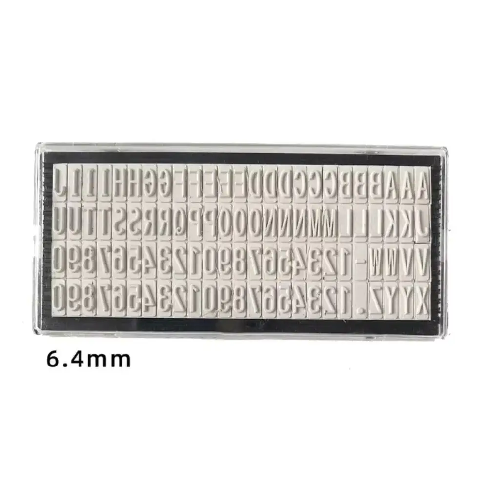 3mm 4mm 6.4mm 스탬프 레터 플레이트 비즈니스 재사용 가능 스탬프 디지털 레터 고무 이름 주소 DIY 스탬프 보드 DIY 스크랩북