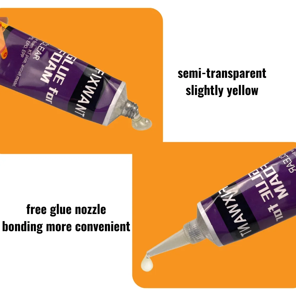 High-Strength Foam Glue for Waterproof Bonding Sponge Aircraft Model Wood Metal EPS EPO EPP Adhesive and More 3