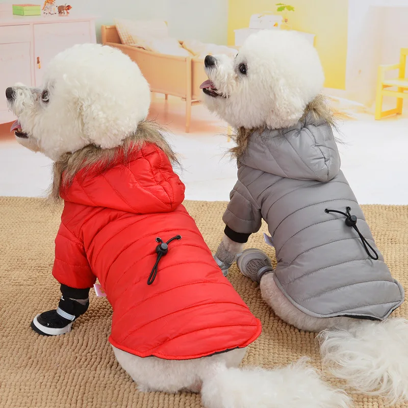 

Warm Winter Coat for Small Dog, Bichon, Bear, Small Dog, Pomeranian, Teddy, Soft Fur Hood, Puppy Jacket Clothing