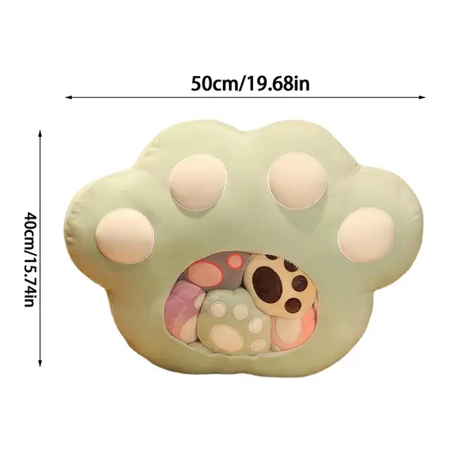 Cat Paw Plushies Toys Kawaii Kitten Paw Soft Pillow Doll Plush Toys For Kids Cat Paw Hugging Pillow Stuffed Animal Toy Pillows