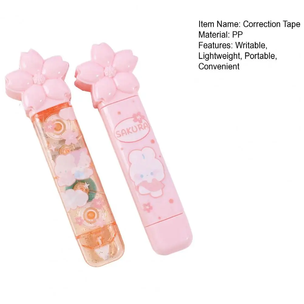 

Корректирующая лента 2 в 1 Очаровательная Корректирующая лента в форме цветка вишни Корректирующая лента клейкая дозирующая палочка школьные принадлежности