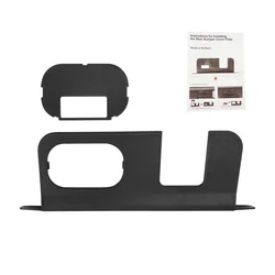 Universal No - Drill Rear Bumper Cover Plate with 4/7 - Pin Connector Hitch (Black)