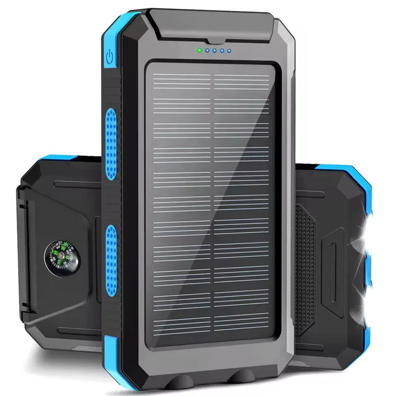 Banca di energia solare esterna impermeabile 38800mAh Dual USB Viaggio esterno Caricatore solare per telefono cellulare Powerbank solari per il campeggio