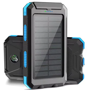 Banca di energia solare esterna impermeabile 38800mAh Dual USB Viaggio esterno Caricatore solare per telefono cellulare Powerbank solari per il campeggio