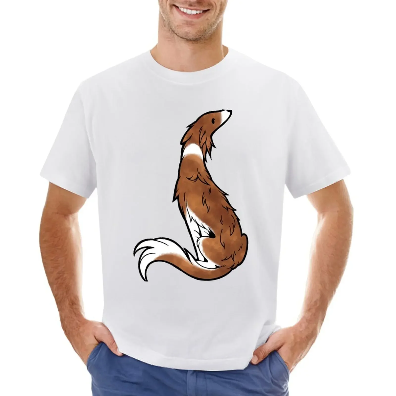

Silken Windhound red T-shirt funnys tops mens clothing