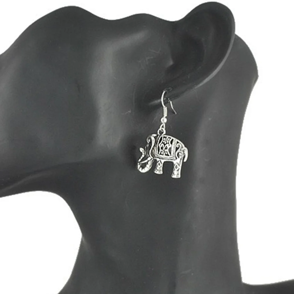 

Elephant Earrings Alloy Women Hollow for Silver Teen Girls The Gift Drop Jewelry