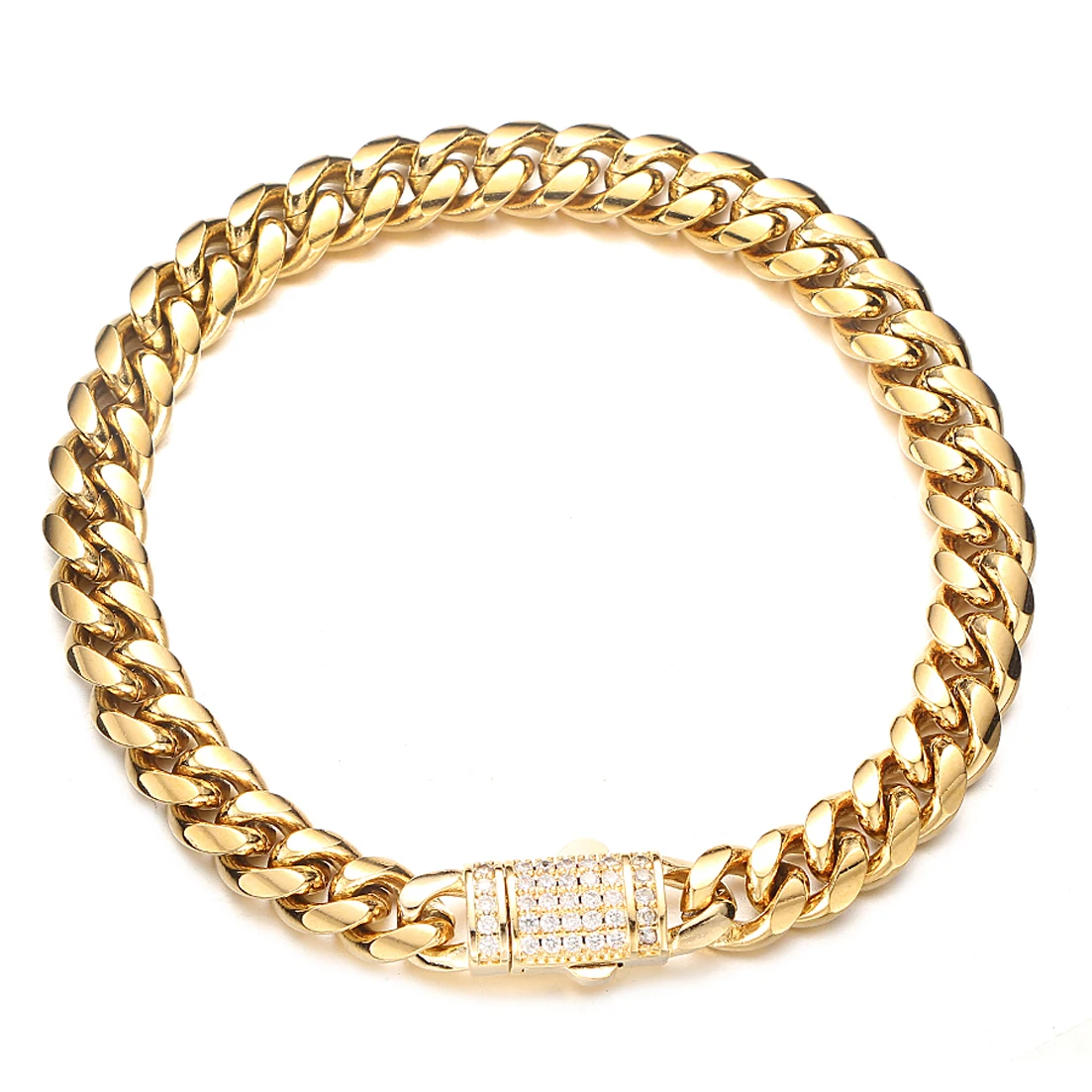 6/8/10/12/14mm New Men Chain Bracelet Stainless Steel Curb Cuban Link Chain Bangle for Male Women Hiphop Wrist Jewelry Gift - Image 5
