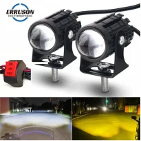 Motorcycle LED Headlight 1PCS/2PCS Super Bright Explorers Projector Fisheye Lens Fog Auxiliary