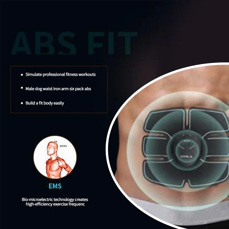 EMS Abdominal Fitness Instrument Rechargeable Sports Outdoor Abdominal Machine Slimming Belly Artifact Muscle Lazy People Abdomi abdominal fitness instrument