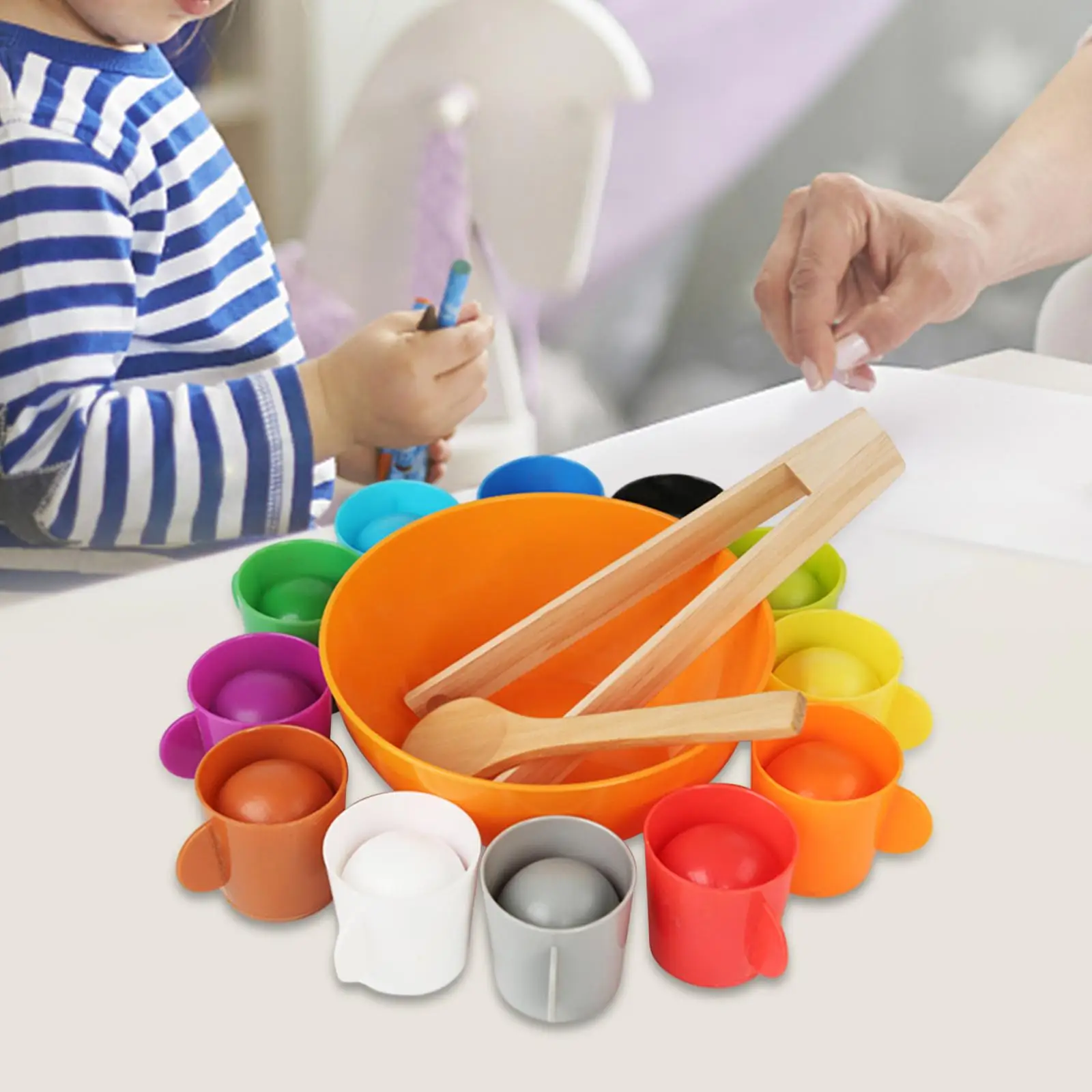 

Montessori Toys Kits Activity Toy Learning Activities Color Sorting Toys Set
