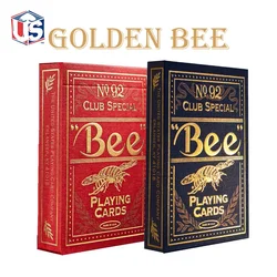 Bee Gold Edition Coterie Playing Cards Blue/Red Deck USPCC Collectible Poker Magic Card Games Magic Tricks Props for Magician