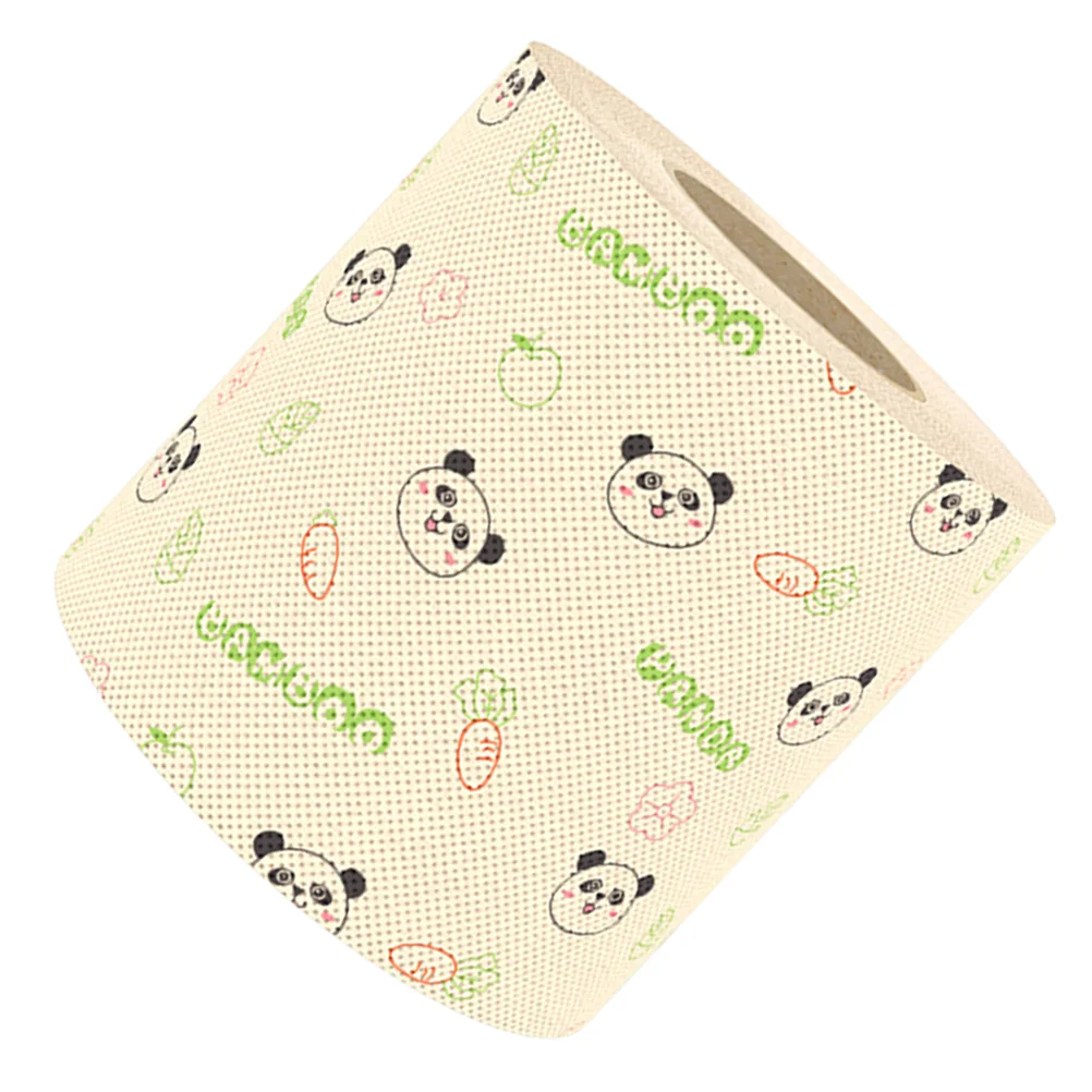 Roll Toilet Paper Toilets for Bathrooms Decorations Panda Patterned Bamboo Pulp Cute Pink