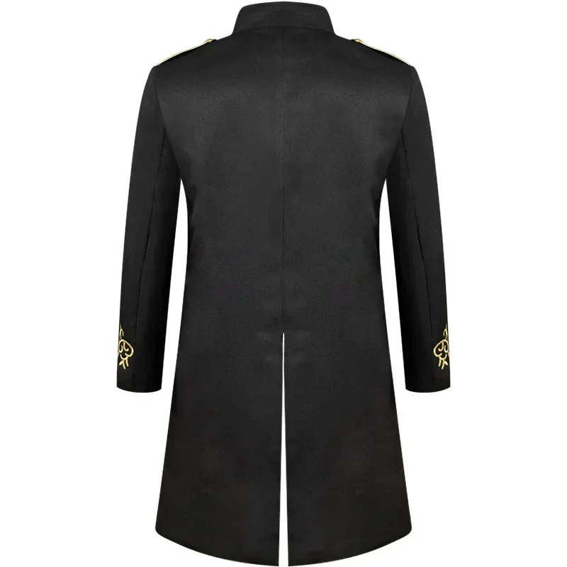 New European And American Phnom Penh Coat Fashion Steam Retro Embroidered Men's Stand-up Collar Clothing - Image 5