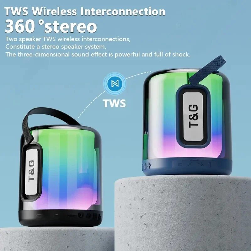 ILIAN TWS function, stereo Bluetooth speaker, FM radio, radio programs,  USB/TF playback, music at will, portable mini speaker