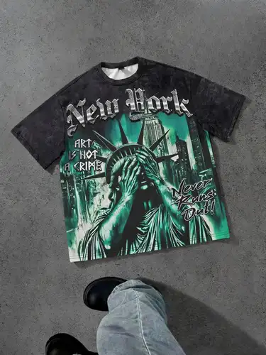 The 2026 summer new men's T-shirt features a casual fashionable comfortable soft and breathable 3D pattern print - Image 2