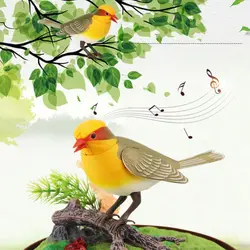 Cute Funny Toy Voice Control Singing Bird Electronic Toys Interactive Simulation Bird