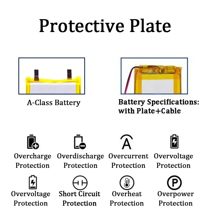 1260110 Batteria ricaricabile agli ioni di litio ai polimeri di 10000 mAH 3,7 V per batterie E-book da tavolo GPS POWER BANK - immagine 6