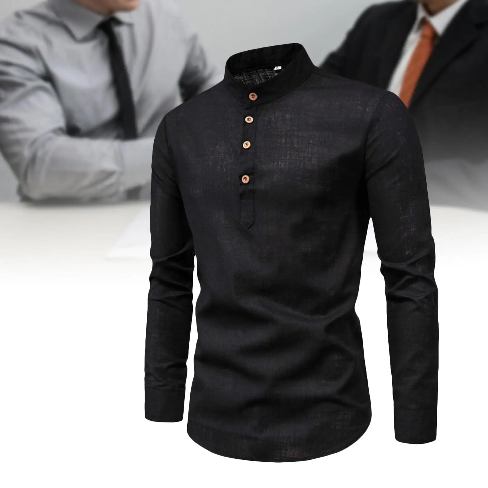 Men`s Long Sleeve Shirt Summer Tops Comfortable Mens Half Open Shirt for Business Dating Beach Vacations Tropical Daily Leisure