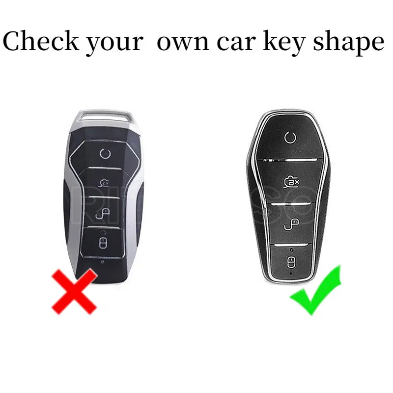 New Transparent Tpu Car Key Case for BYD Atto 3 Han EV Dolphin 4 Buttons Remote Control Protect Cover Auto Accessories