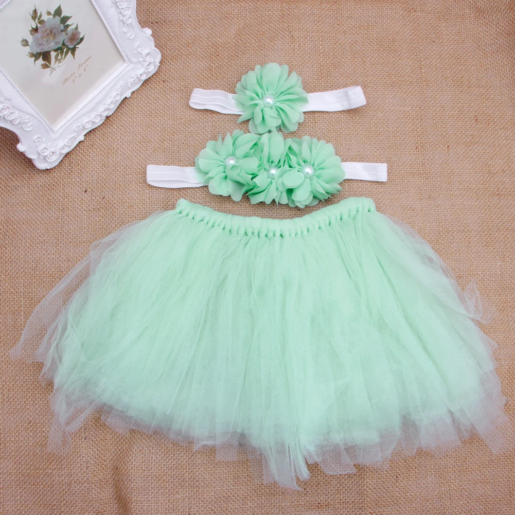 

Summer Newborn Headband Baby Girl Layer Ballet Dance Pettiskirt Outfit Drop Shipping