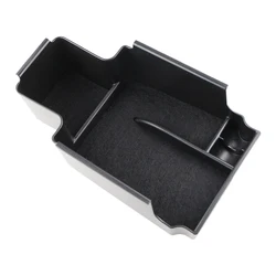 Car Armrest Storage Box - Space - Saving Interior Organizer and Accessory (Black)