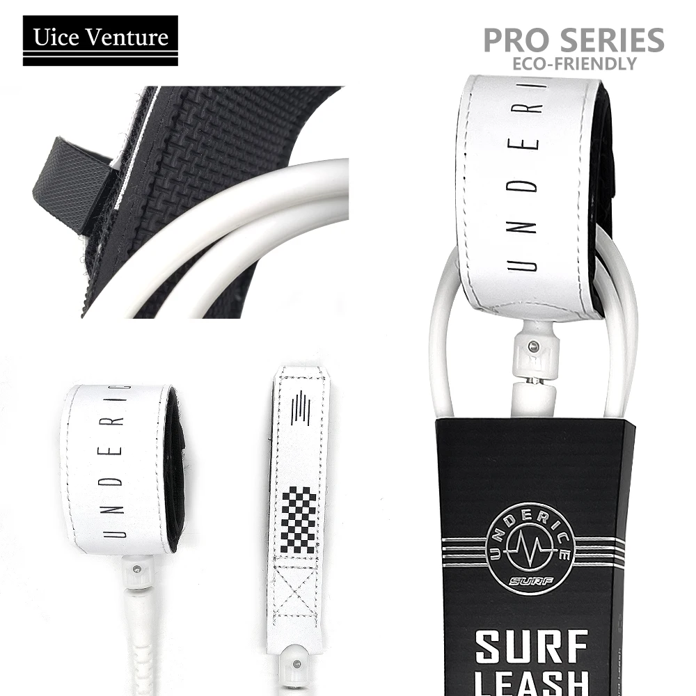 Surf Leash PRO SERIES SUP Board Lightweight Surfboard Leash Non-Slip Cuff Upgrade TPU 316L Stainless Swivel Longboard Surf Rope
