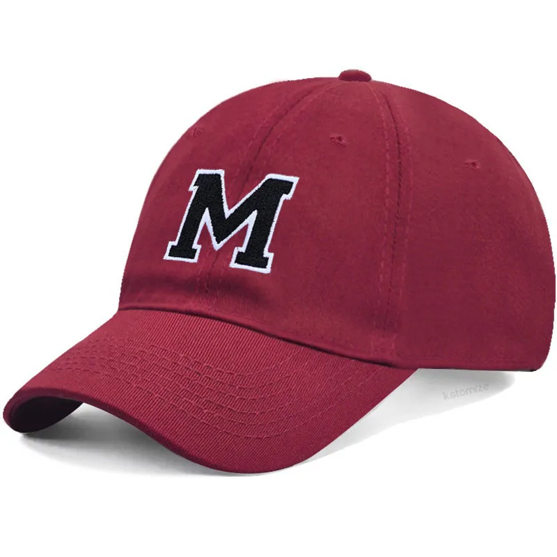 Initials Letters A-Z Embroidery Baseball Cap For Men Women Soft Cotton Fashion Dad Hat Adjustable Wholesale Dropshipping 4