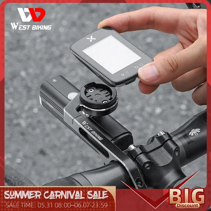 

WEST BIKING 4 in 1 Bicycle Computer Bracket Multifunction Aluminum Alloy Bike Computer Mount Bicycle Hoisting Headlight Bracket
