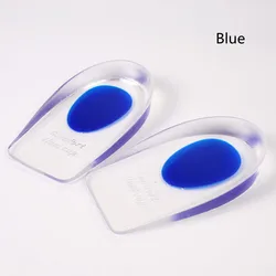 Orthopedic Silicone Gel Heel Cushion and Massager for Comfort and Height Boost (Blue)