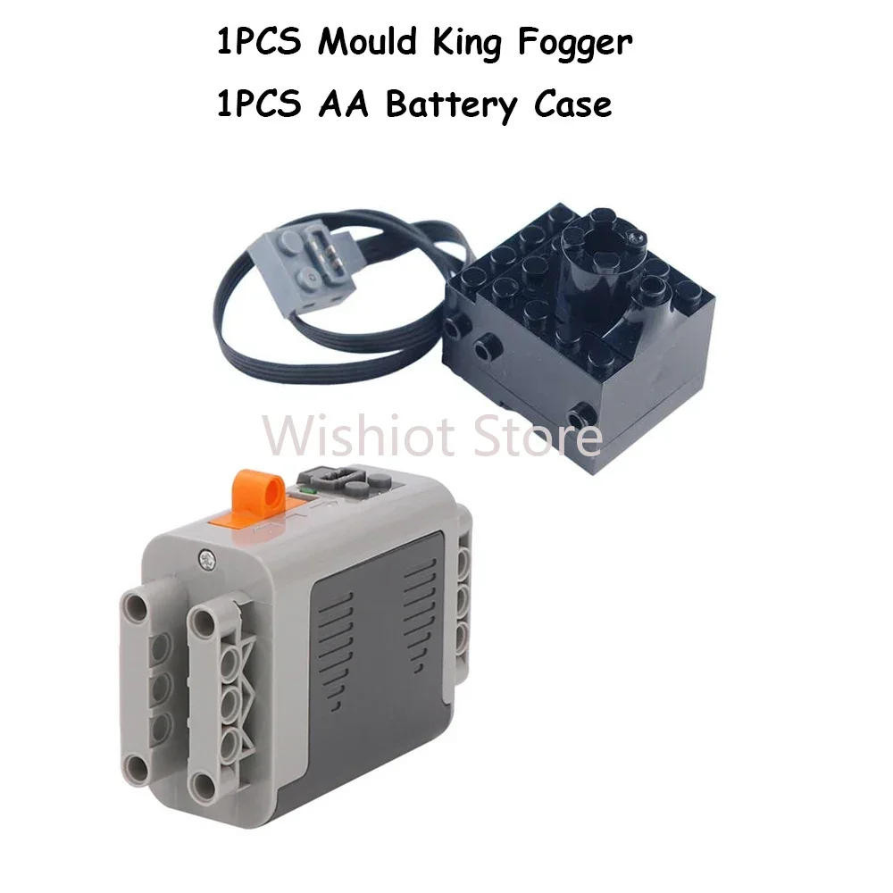 Technical Light Spray Parts Mould King Fogger Building Blocks Supercar Retro Steam Train Chimney Smoke