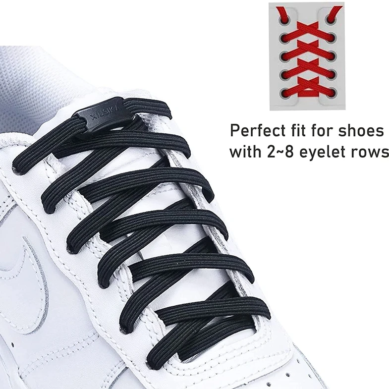 New No Tie Shoe laces Elastic Laces Sneakers Flat Shoelaces without ties Kids Adult Quick Shoe lace Rubber Bands for Shoes