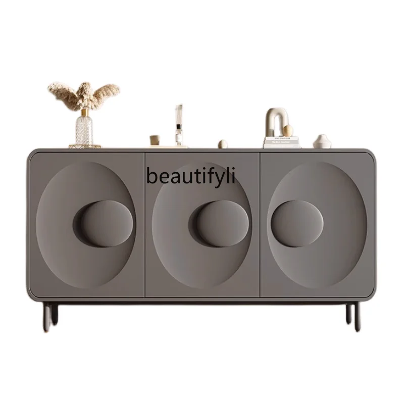 

Nordic Paint Sideboard Cabinet Solid Wood Entrance Shoe Cabinet Locker Tea Cabinet Wine Cabinet