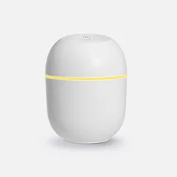 Compact Aromatherapy Humidifier & LED Night Lamp - USB Rechargeable (White)