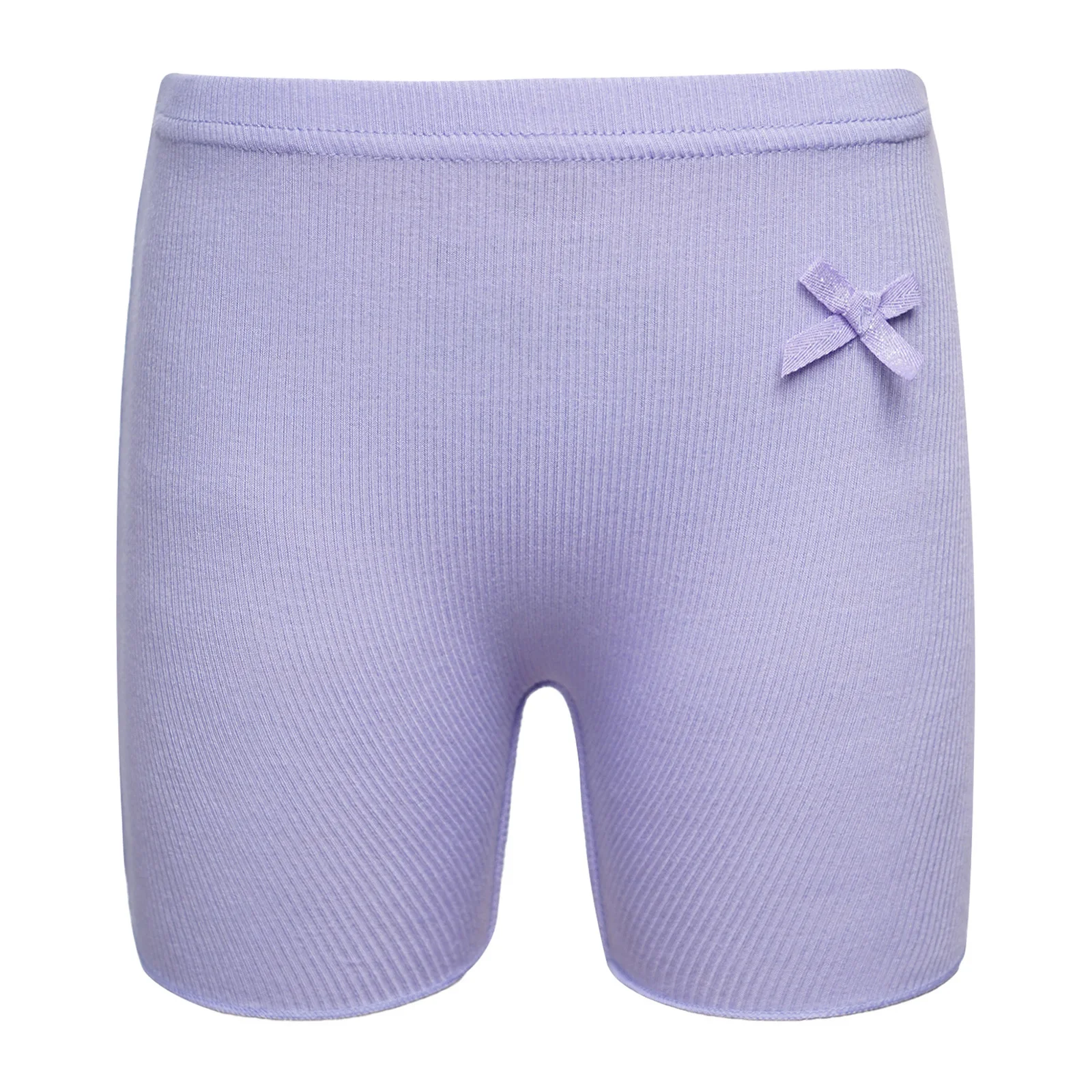 

Kids Girls Solid Color Ribbed Shorts Elastic Waistband Panties Underpants Underwear Pajama Bottoms Soft Breathable Nightwear