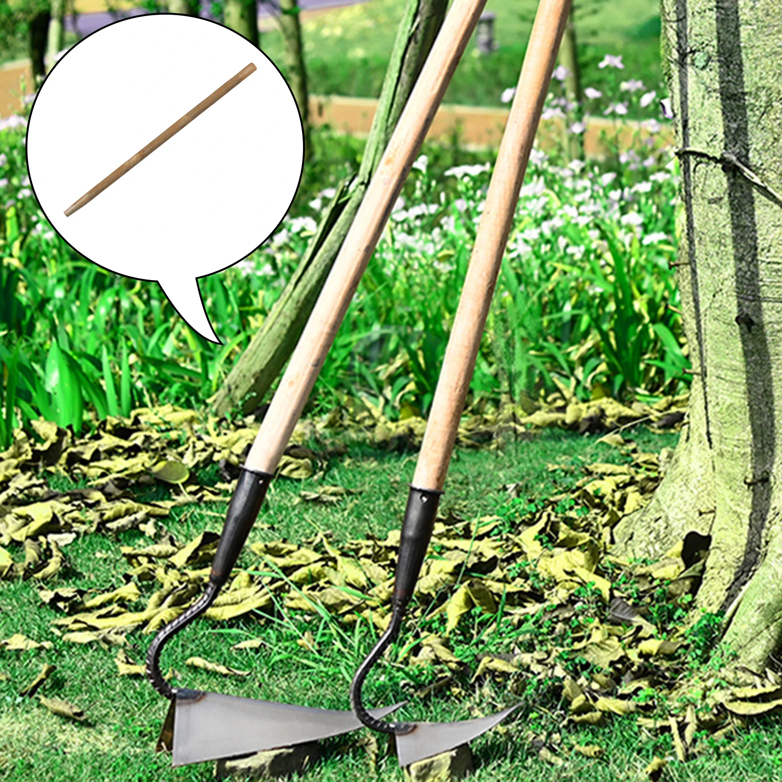 

Ажурные кастрюли с длинной ручкой, сменная ручка для сада, 47 дюймов, деревянная ручка для выращивания почвы