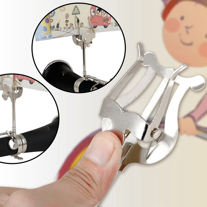 Clarinet Spectrum Clip Sheet Music Clip Lyre Sheet Music Clamp On Holder Mini Music Stand Clip Euphonium DropShipping