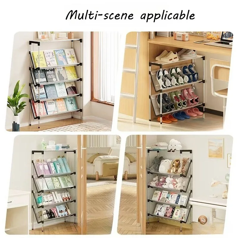 2025 New Entry Door Multi-tier Shoe Rack Narrow Wide Occupies Small Dustproof Slanted Shoe Storage Racks