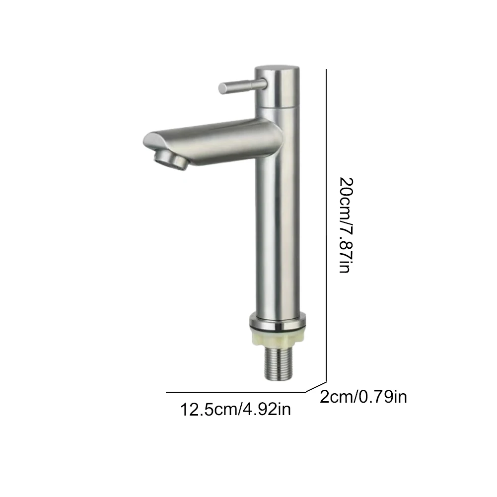 Stainless Steel Bathroom Counter Basin Faucet Single Handle Washbasin Tap Deck Mounted Sink Water Tap for Bathroom Kitchen 6