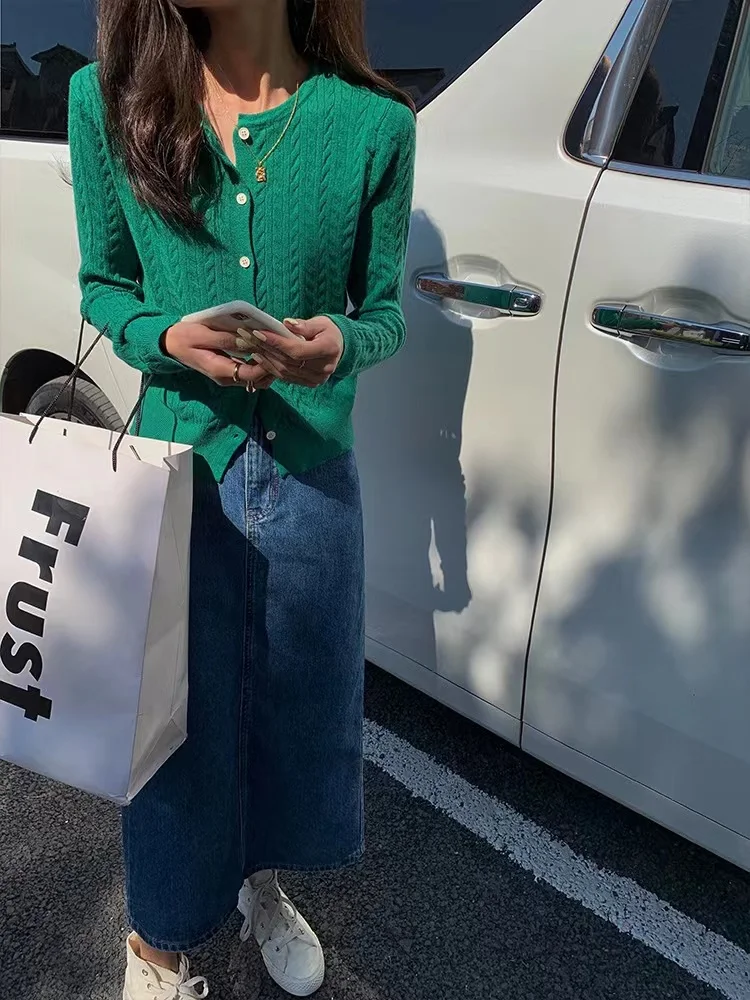 Spring Autumn Pregnancy Denim Skirts Fashion Back Split High Waist Maternity A-Line Skirts High Waist Pregnant Woman