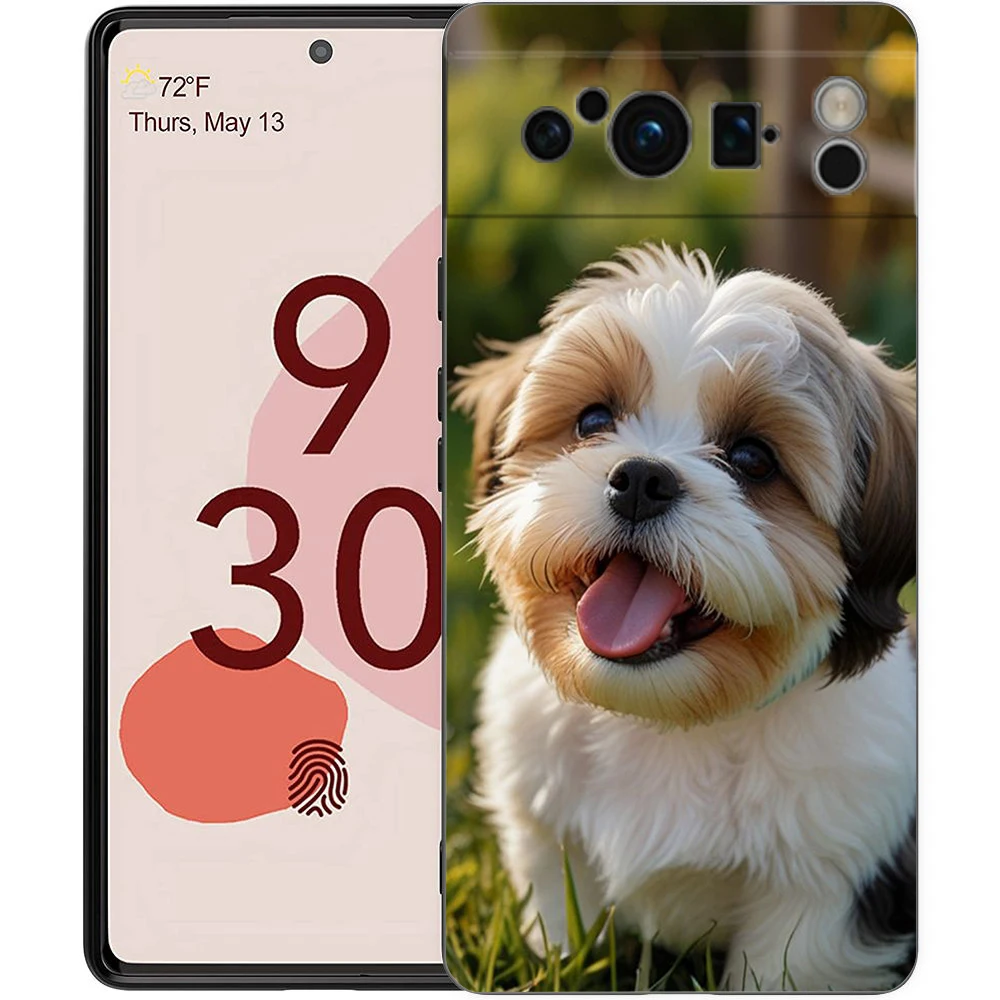 Shih Tzu Art Soft Black TPU Luxury Phone Case
