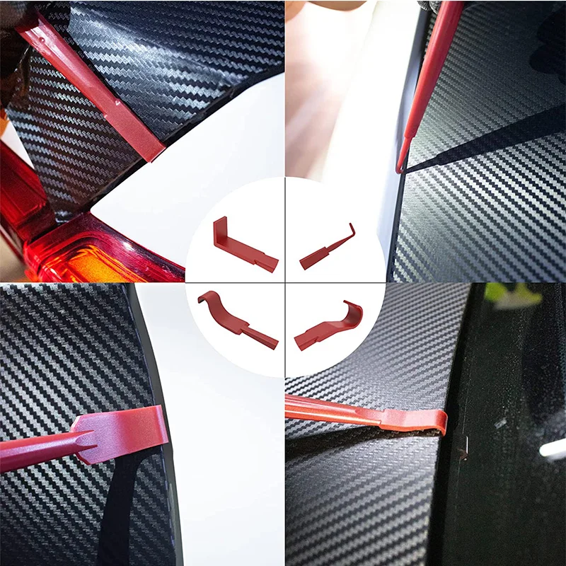 Car Vinyl Edge Trimmer Squeegee Set 8Pcs Felt Edge Scraper Window Tint Tools Carbon Fiber Decal Film Installation Car Accessory Car Wrapping Tools Vinyl Squeegee Window Tinting Squeegee Automotive Film Tools Car Film Scraper Car Vinyl Scraper