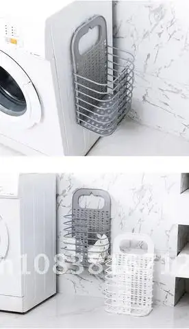 

Portable Wall Mounted Foldable Laundry Basket Bathroom Clothes Storage For Dirty Clothing Toy Storage Organizer