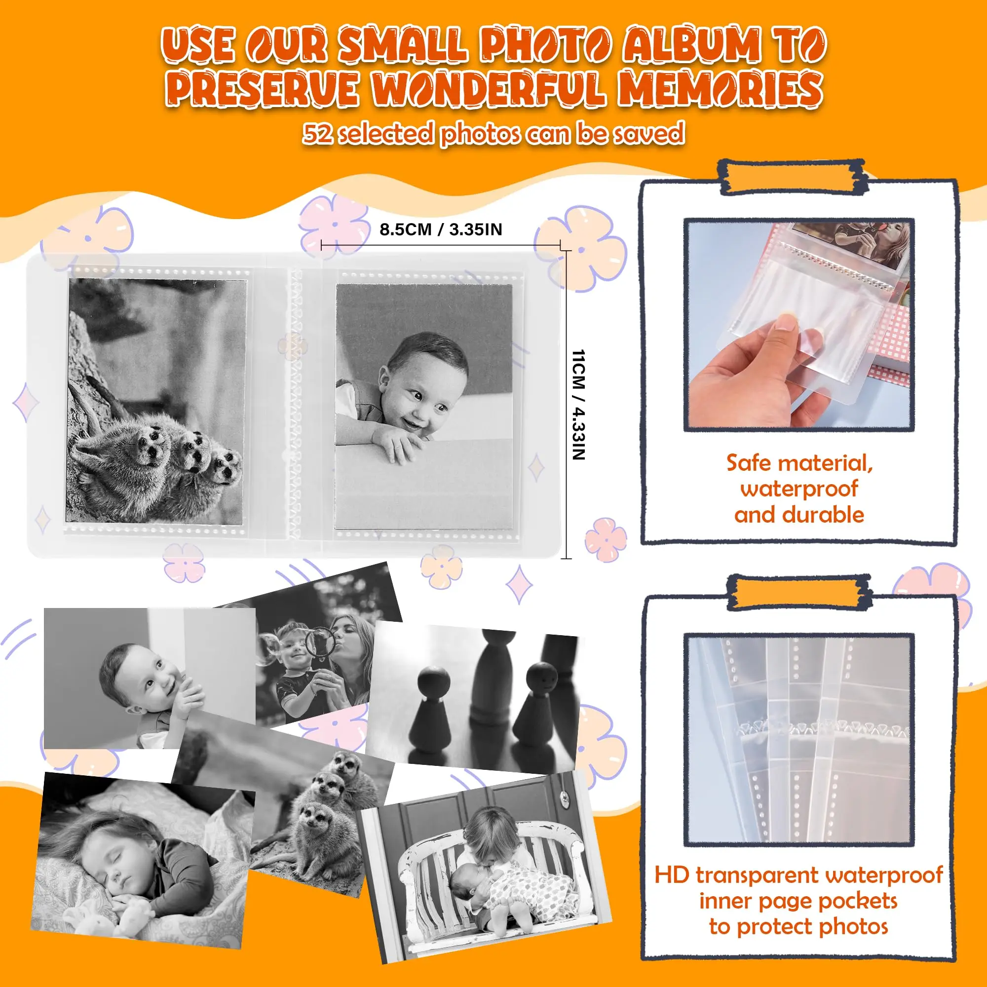 Mini Instant Camera Print Refill Paper, 57 Photo Printer HD Printing Thermal Print Paper Rolls Fit for Most Camera Instant Print