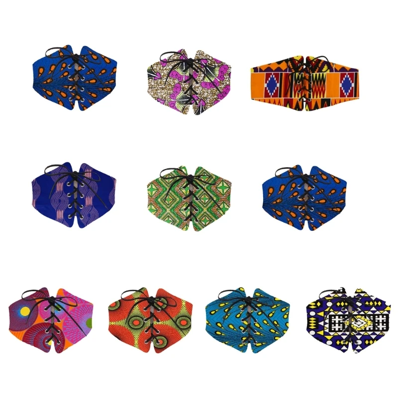 

African Floral Wide Dress Belt Corset Belt For Women Elastic Belt for Dress