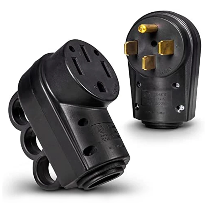 

1 комплект, сетевой шнур NEMA 14-50P/50R 50A RV, штекер/гнездо, фоторазъем, комбинированный комплект для 6/3 + 8/1 AWG, 4-проводной шнур, вилка стандарта США