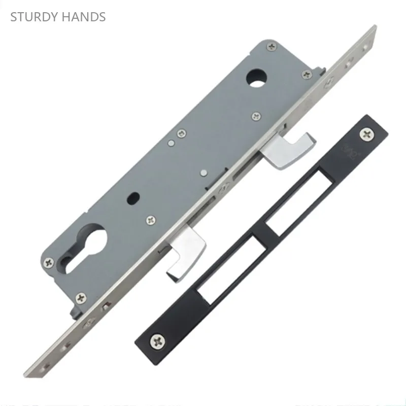 Heavy Duty Sliding Door Hook Lock Aluminum Alloy Sliding Balcony Glass Door Double Hook Lock Body Wooden Door Hardware