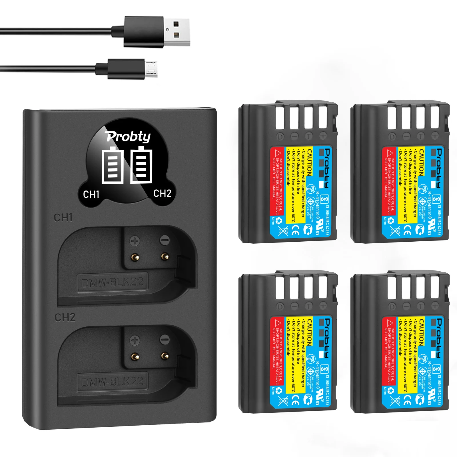 Dmw-Blk22 Batteria Dmwblk22 Blk22 Per Panasonic Lumix Dc-S5 Dc-S5 Ii Dc-S5 Iix Gh5 Ii Gh6 S5Ii S5Iix S5M2 S5M2X Gh5M2