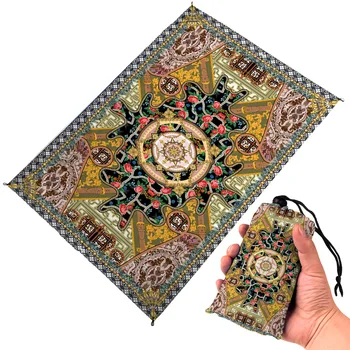 【8】Colorful Print Camping Waterproof Mat Portable Stationary Outdoor Beach Mat Pocket Storage Picnic Damp Proof Pad