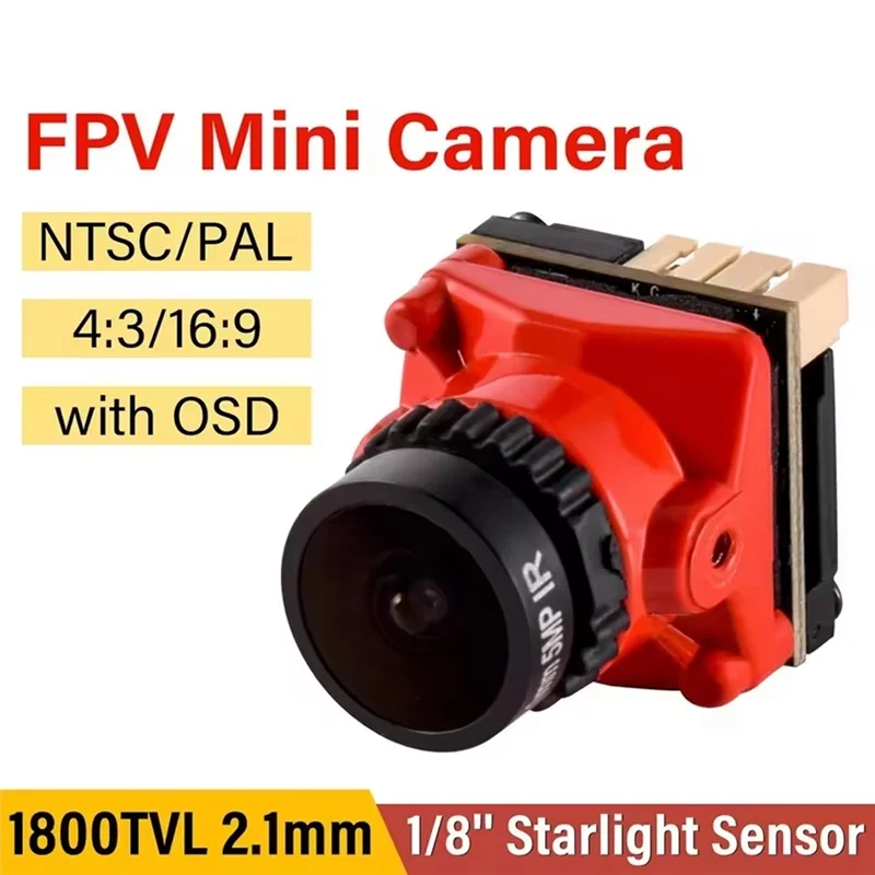 Caméra FPV 1800TVL Super WDR Starlight 2.1mm pour Drone RC