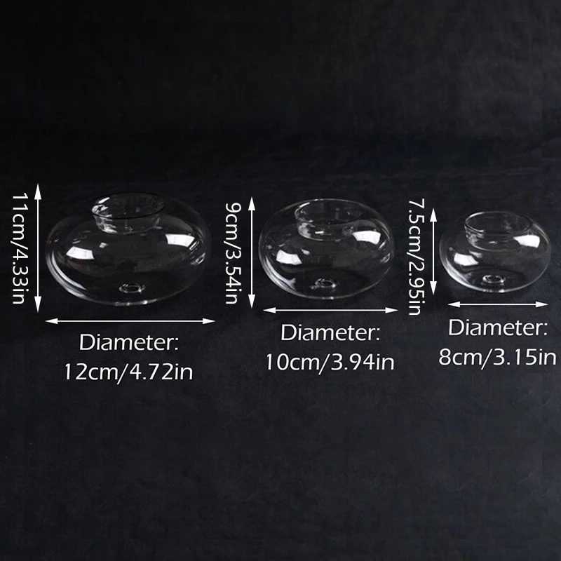 Transparent Round Hollow Glass Candle Holders Candlestick Dining Table Home Decoration Valentine's Day Wedding Ornament